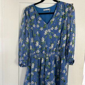 Alice and Olivia Blue Dress - Cinched waist